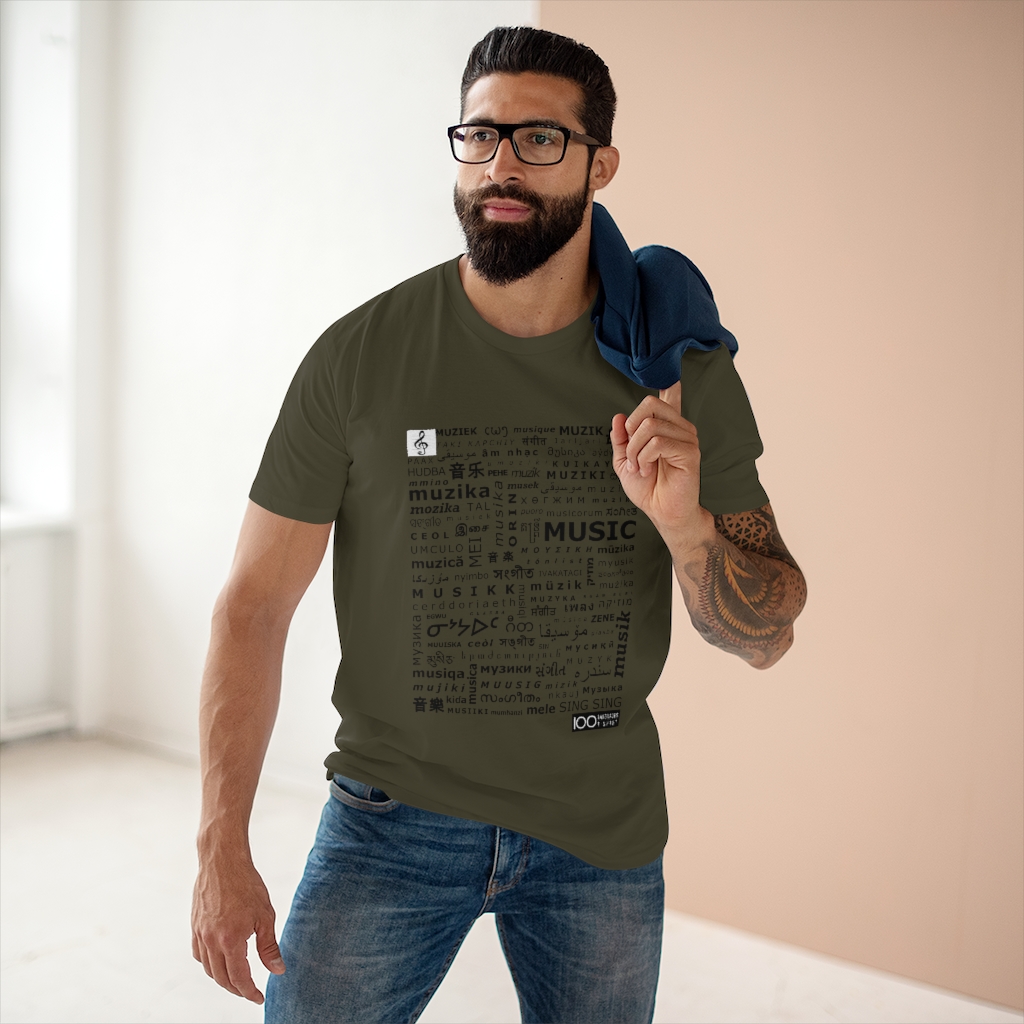 Men's Music Tee - black print - Image 15
