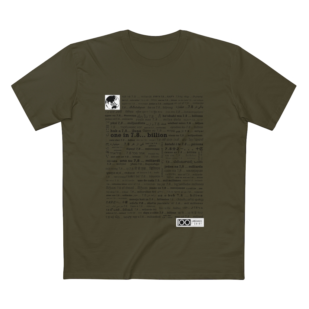 Men's One in 7.8... Billion Tee - black print - Image 13