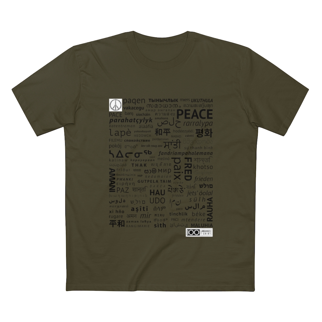 Men's Peace Tee - black print - Image 13