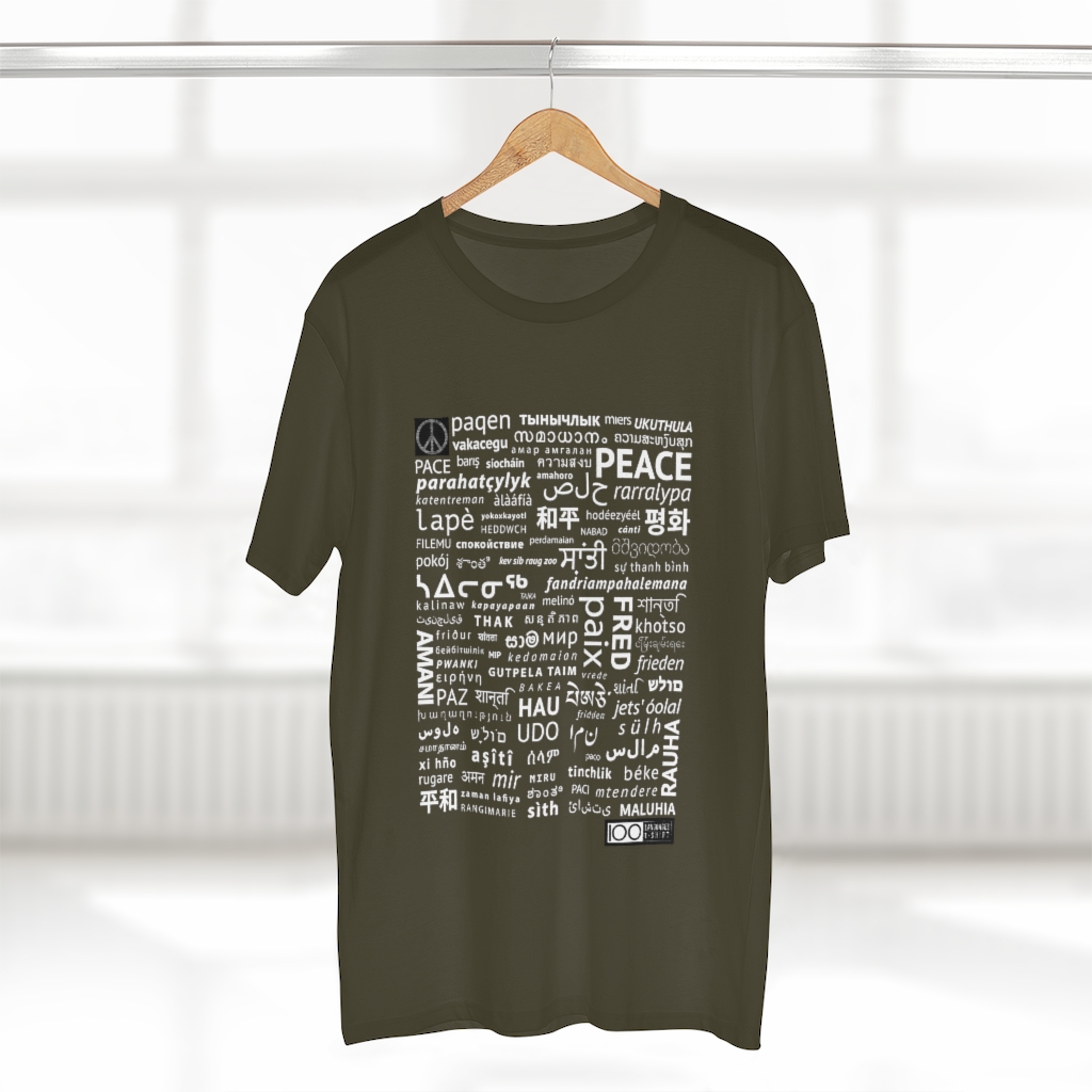 Men's Peace Tee - white print - Image 14