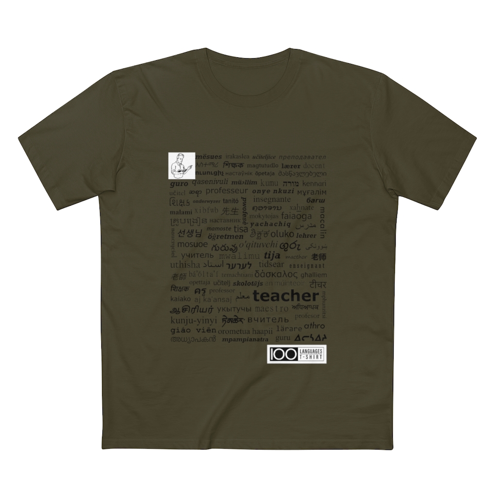 Men's Teacher Tee - black print - Image 13