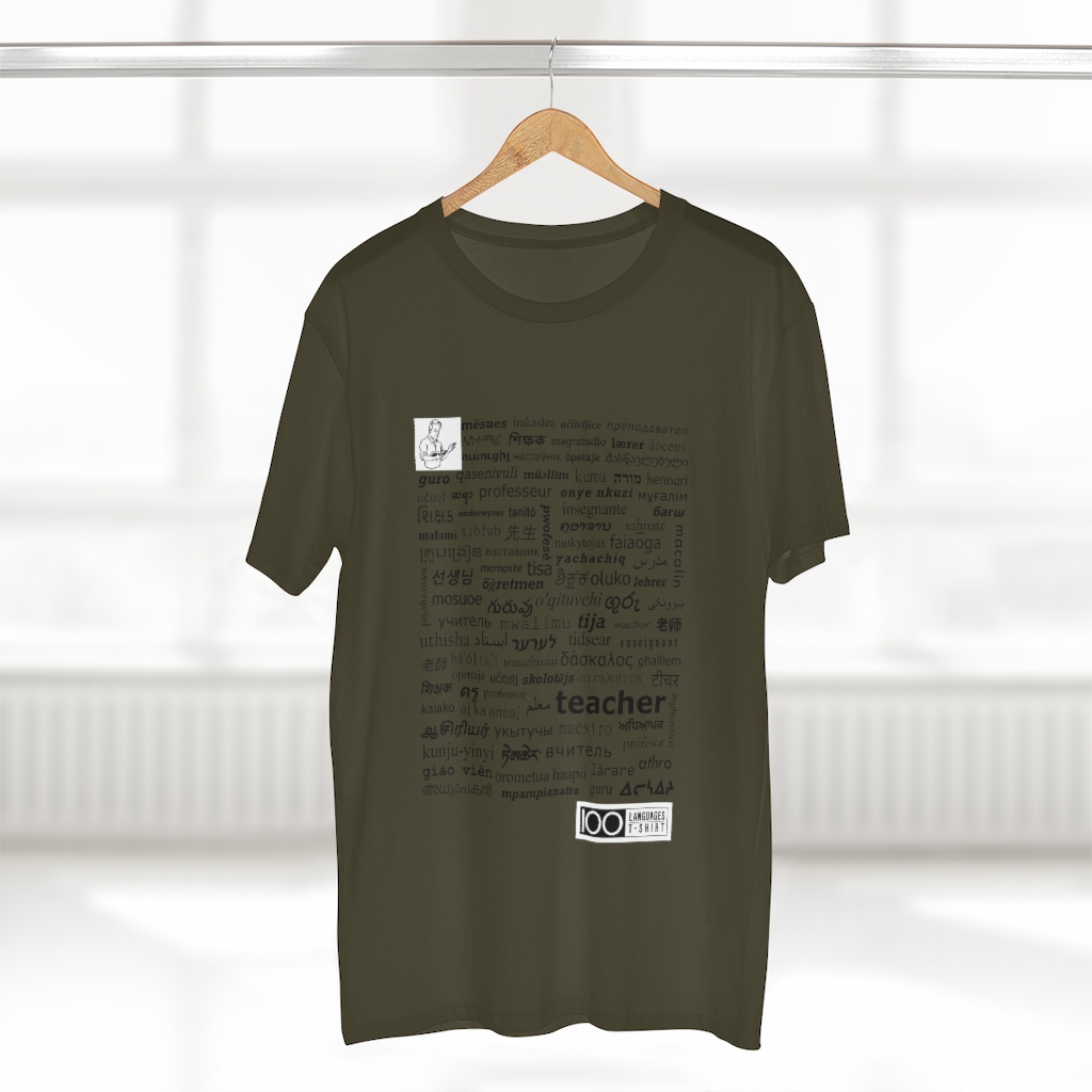 Men's Teacher Tee - black print - Image 14