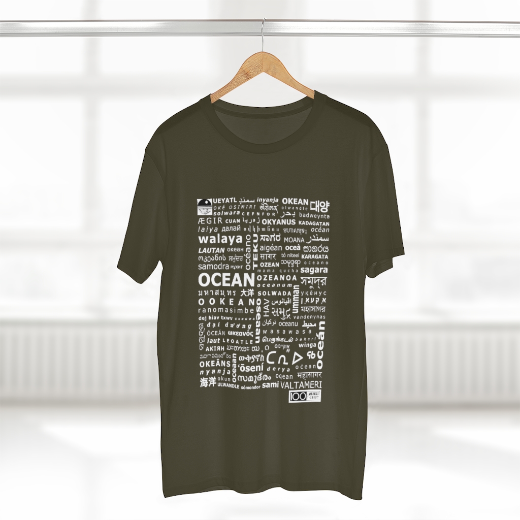 Men's Ocean Tee - white print - Image 17