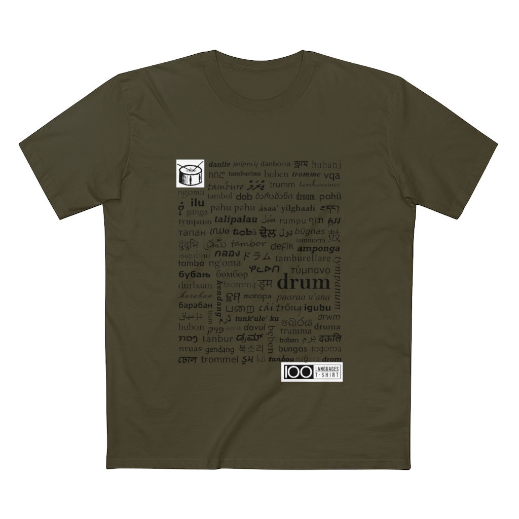 Men's Drum Tee - black print - Image 13