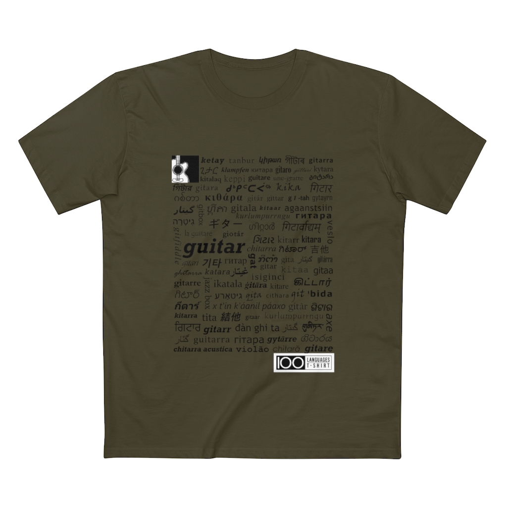 Men's Guitar Tee - black print - Image 13