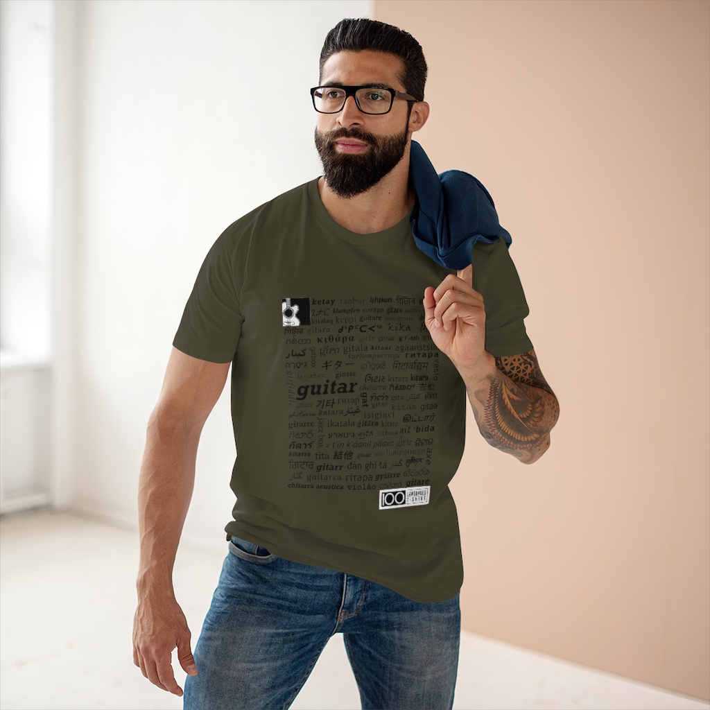 Men's Guitar Tee - black print - Image 15
