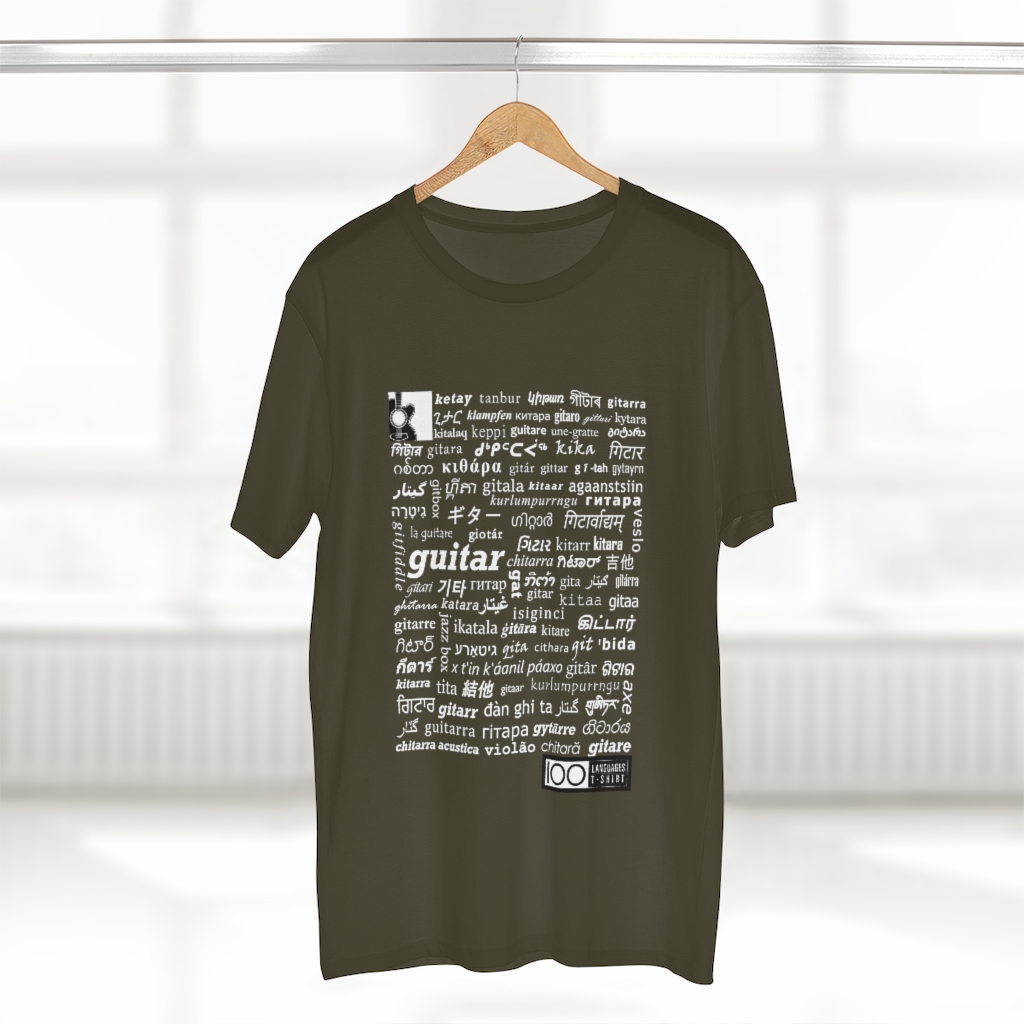 Men's Guitar Tee - white print - Image 14