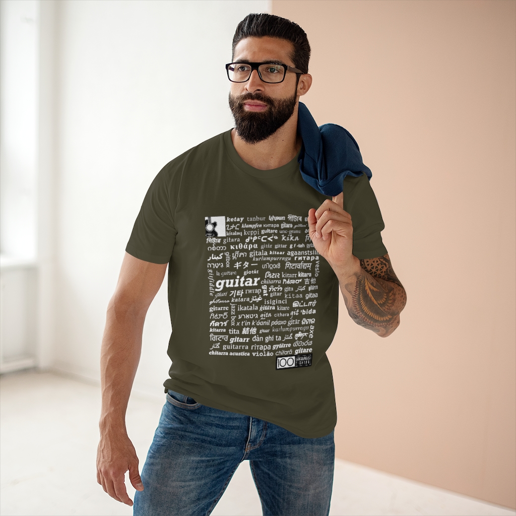 Men's Guitar Tee - white print - Image 15