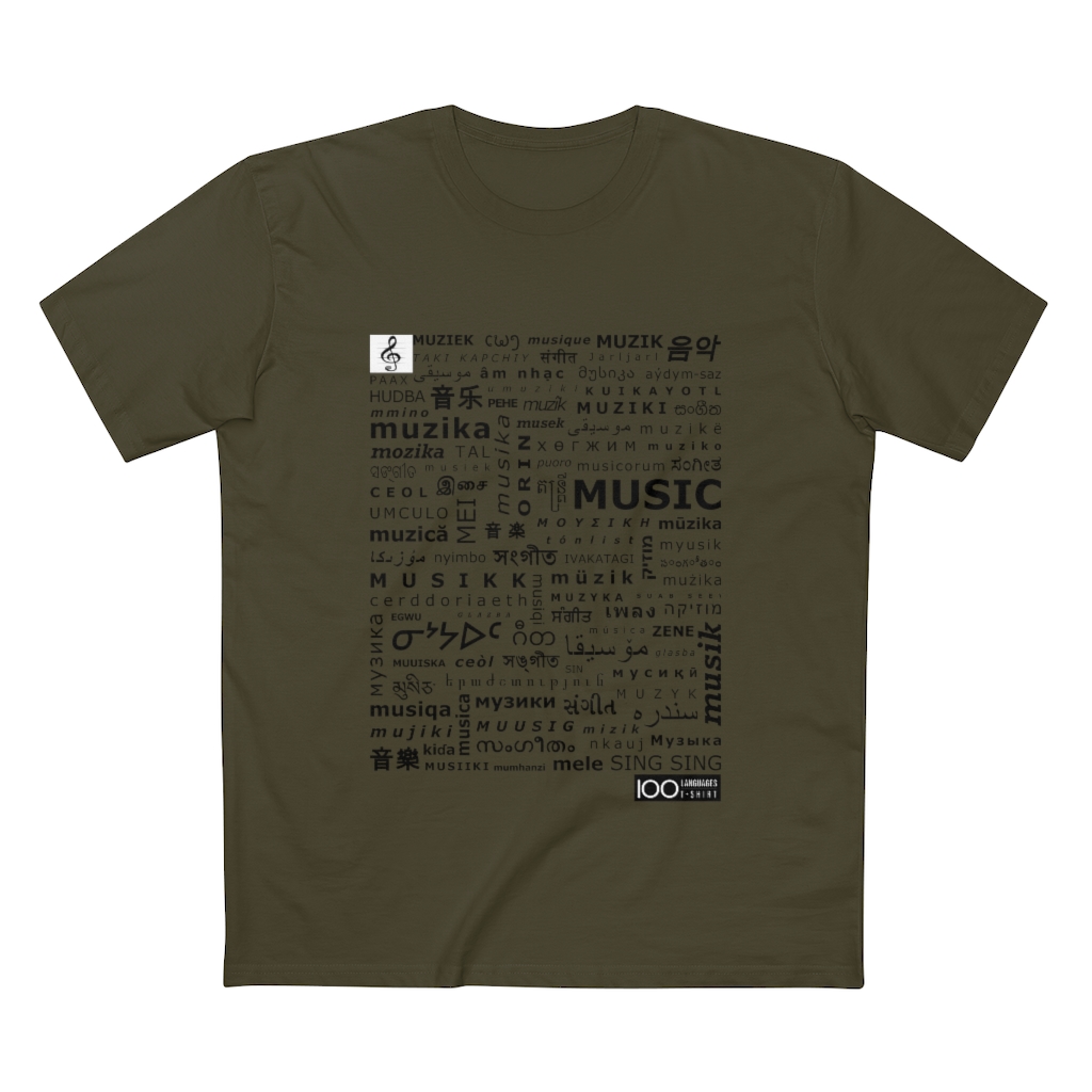 Men's Music Tee - black print - Image 13