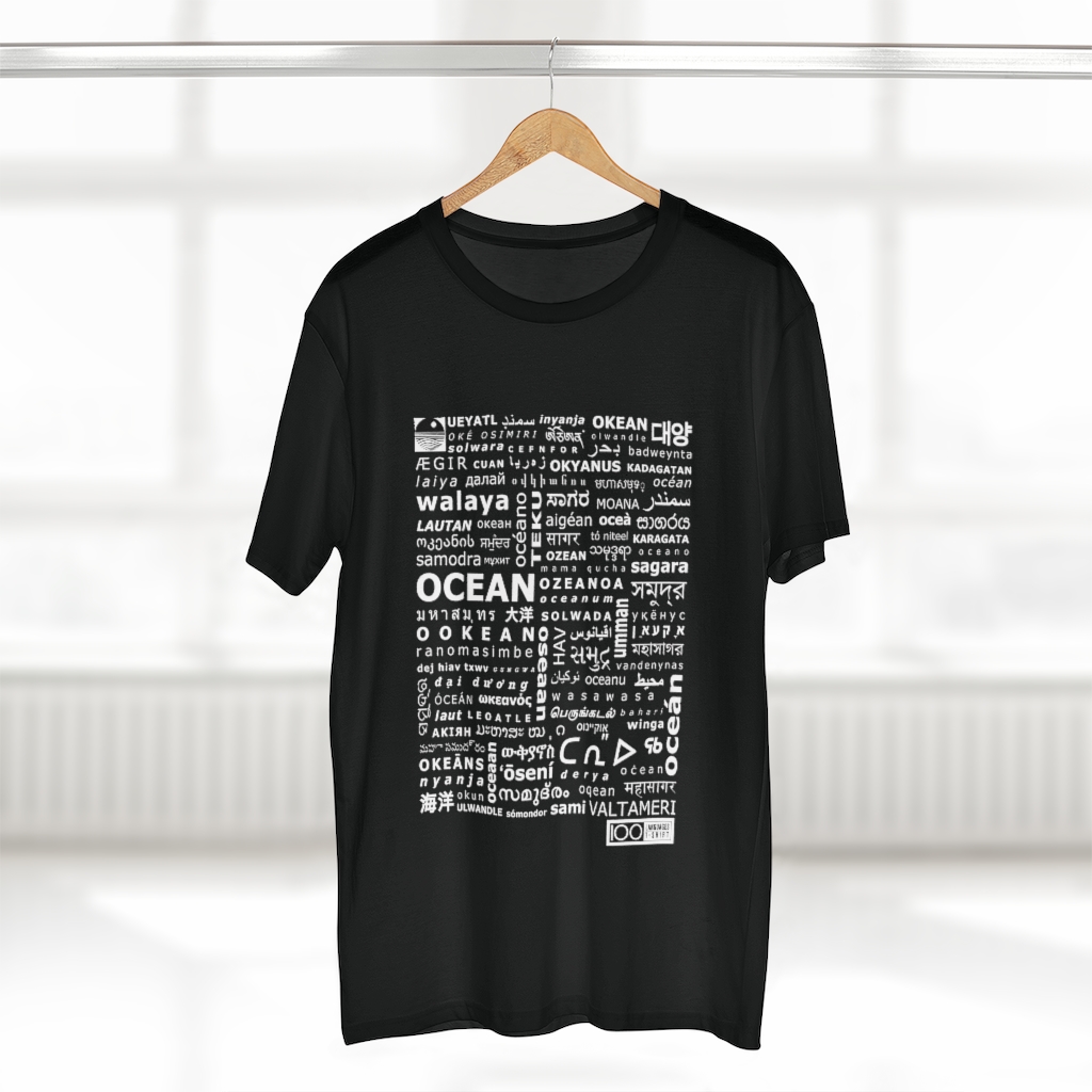 Men's Ocean Tee - white print - Image 8