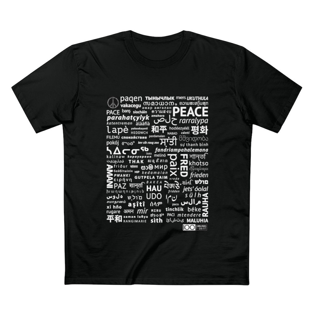 Men's Peace Tee - white print