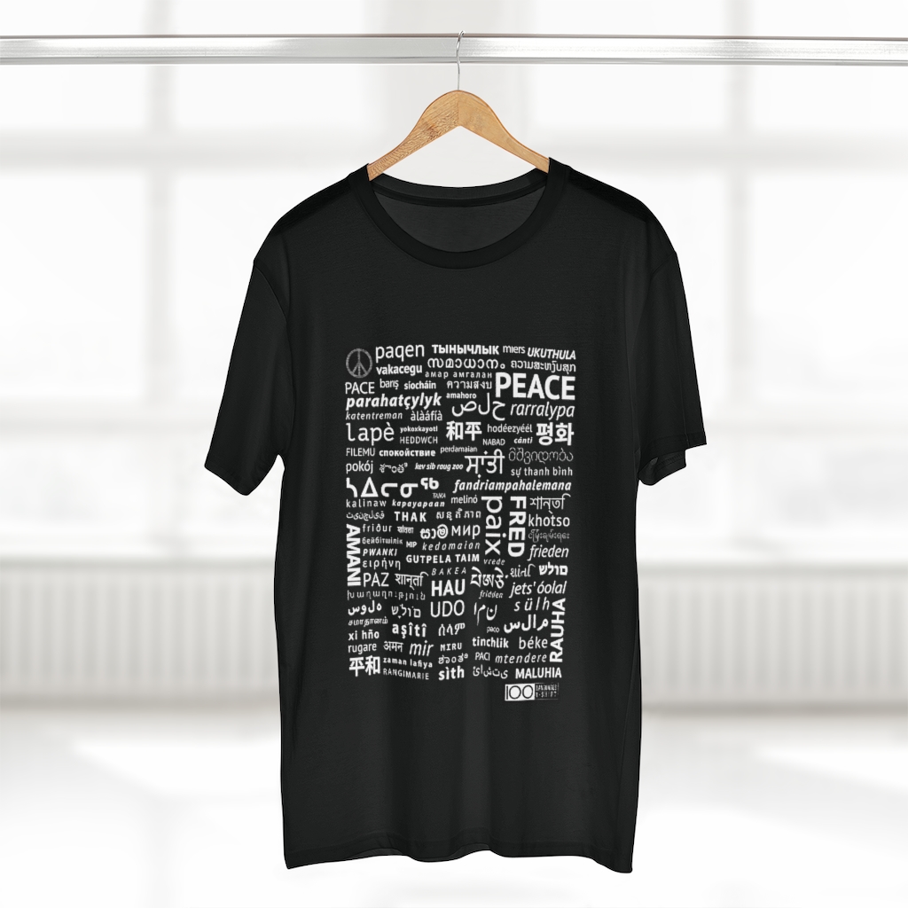 Men's Peace Tee - white print - Image 2