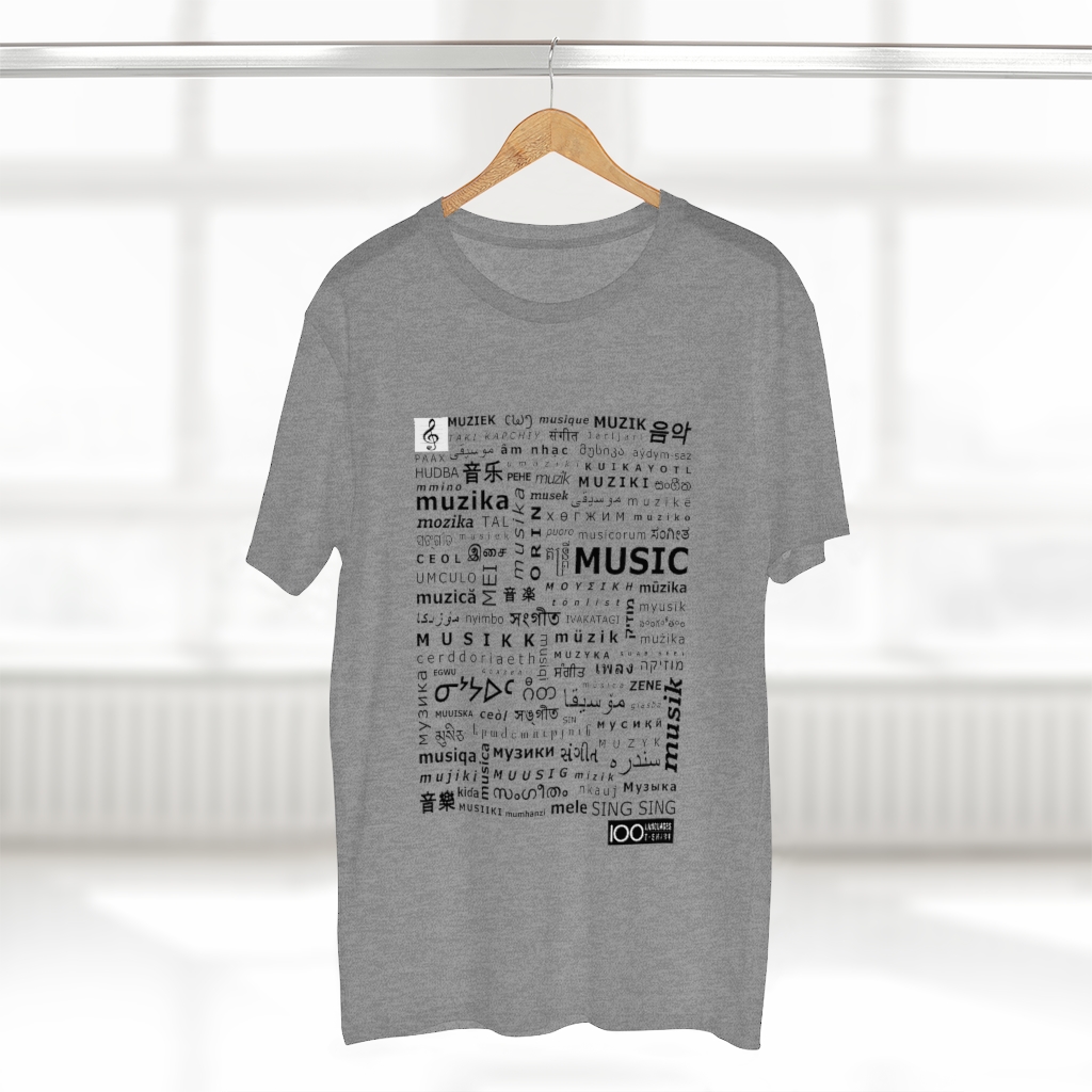 Men's Music Tee - black print - Image 11