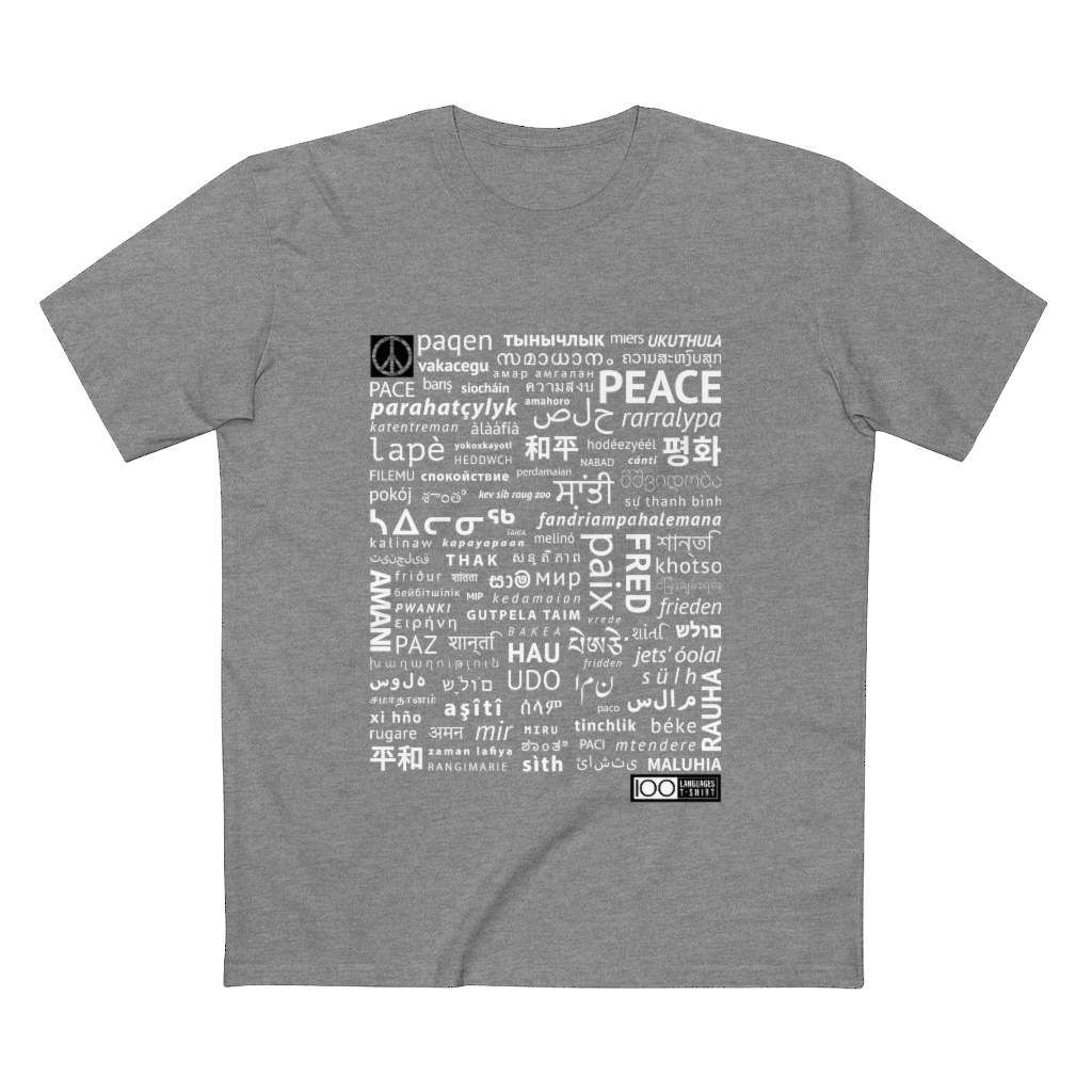 Men's Peace Tee - white print - Image 10