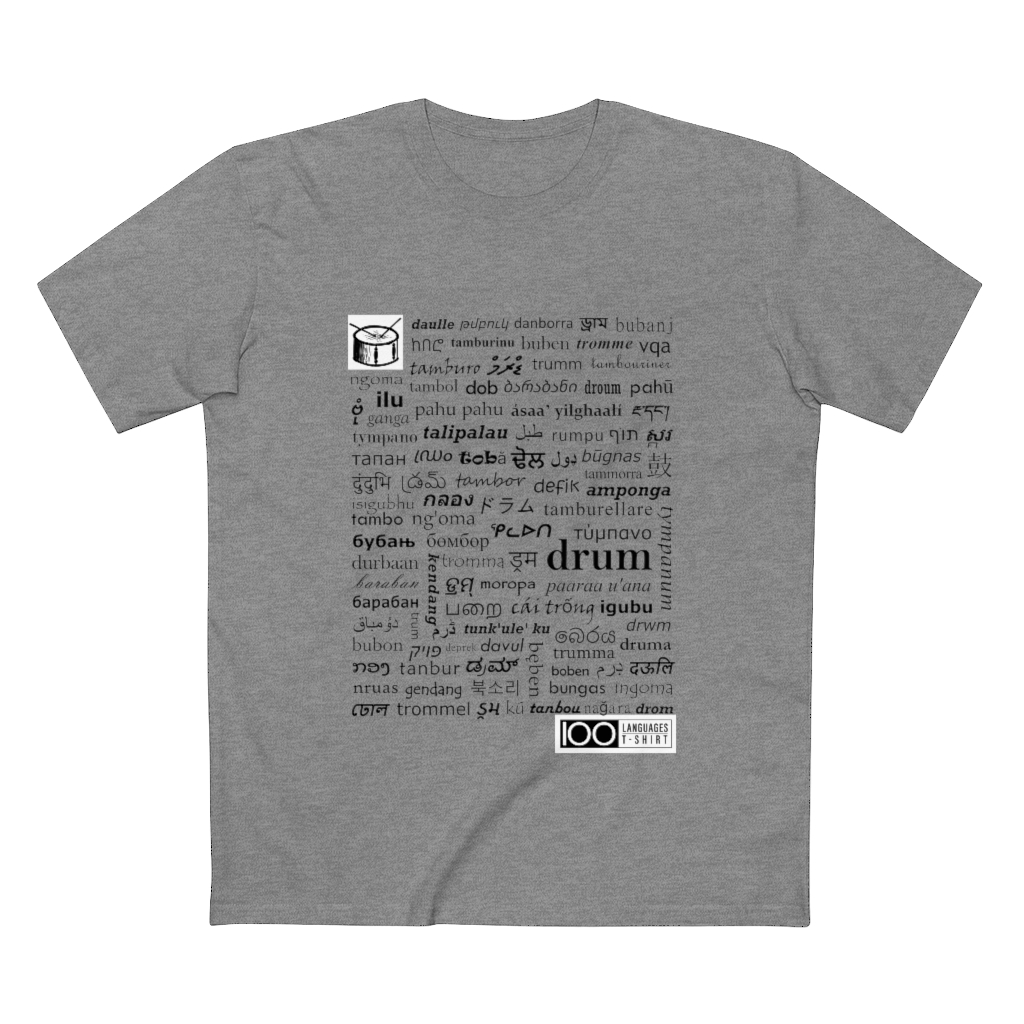 Men's Drum Tee - black print