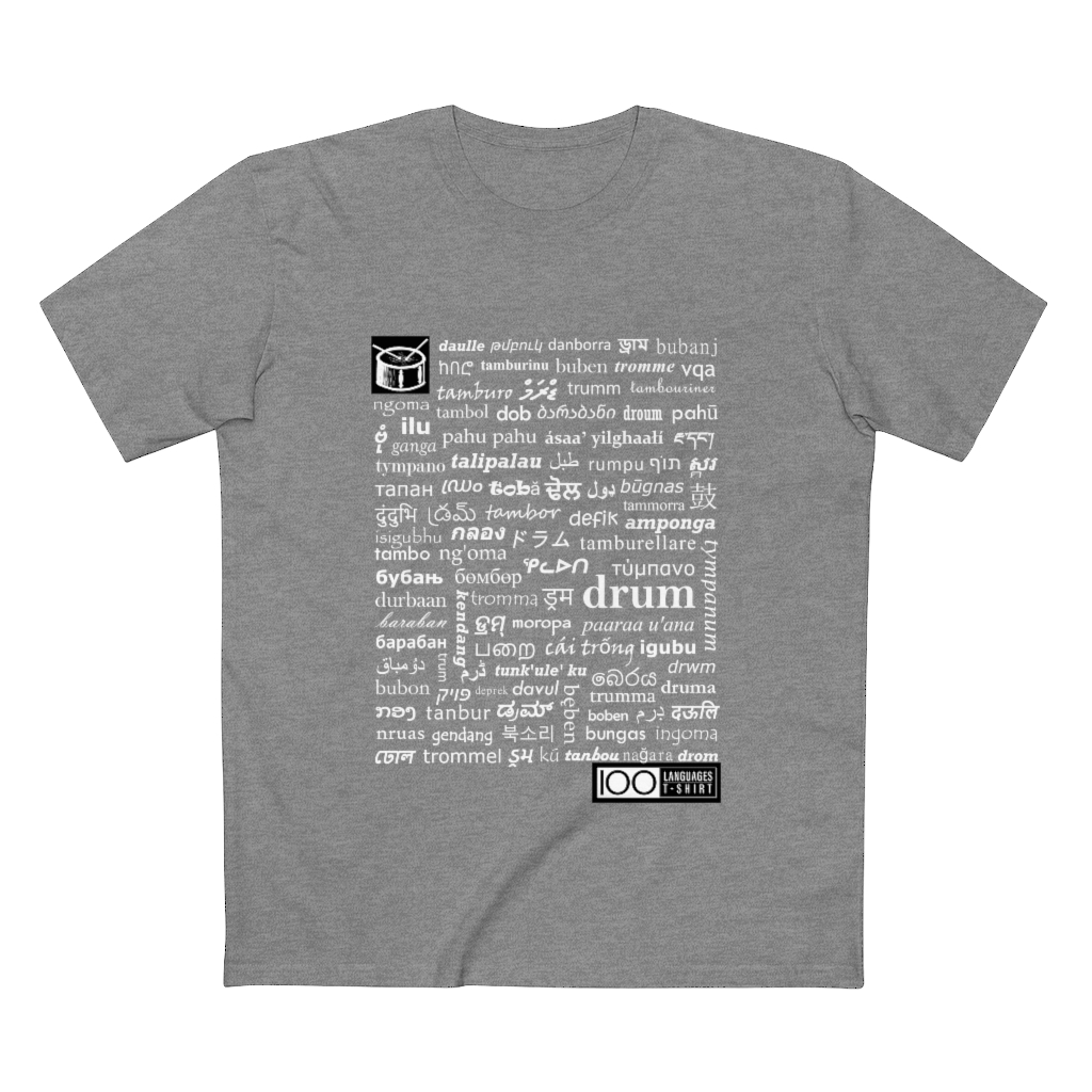 Men's Drum Tee - white print - Image 10