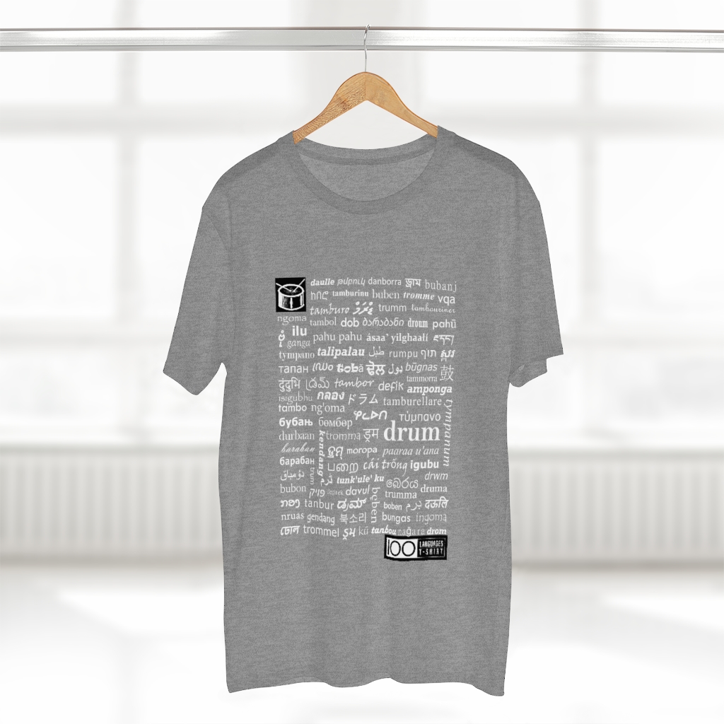 Men's Drum Tee - white print - Image 11
