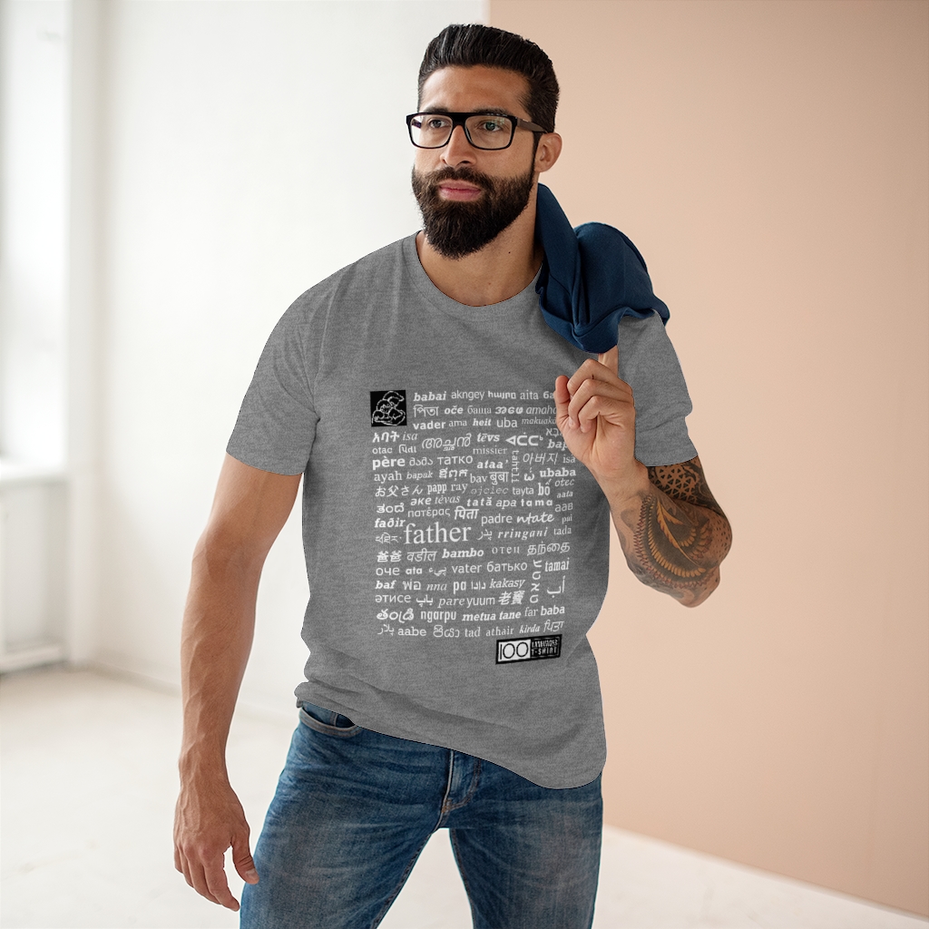 Men's Father Tee - white print - Image 12