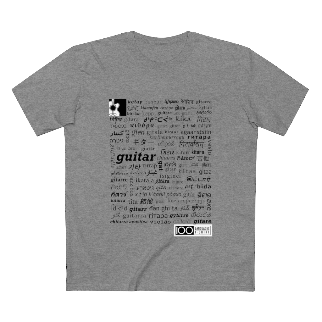 Men's Guitar Tee - black print - Image 10