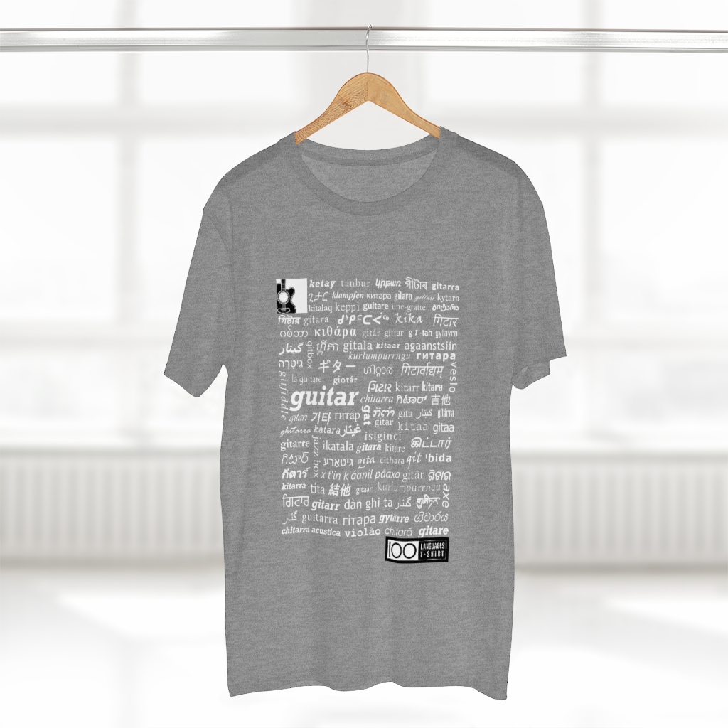 Men's Guitar Tee - white print - Image 11