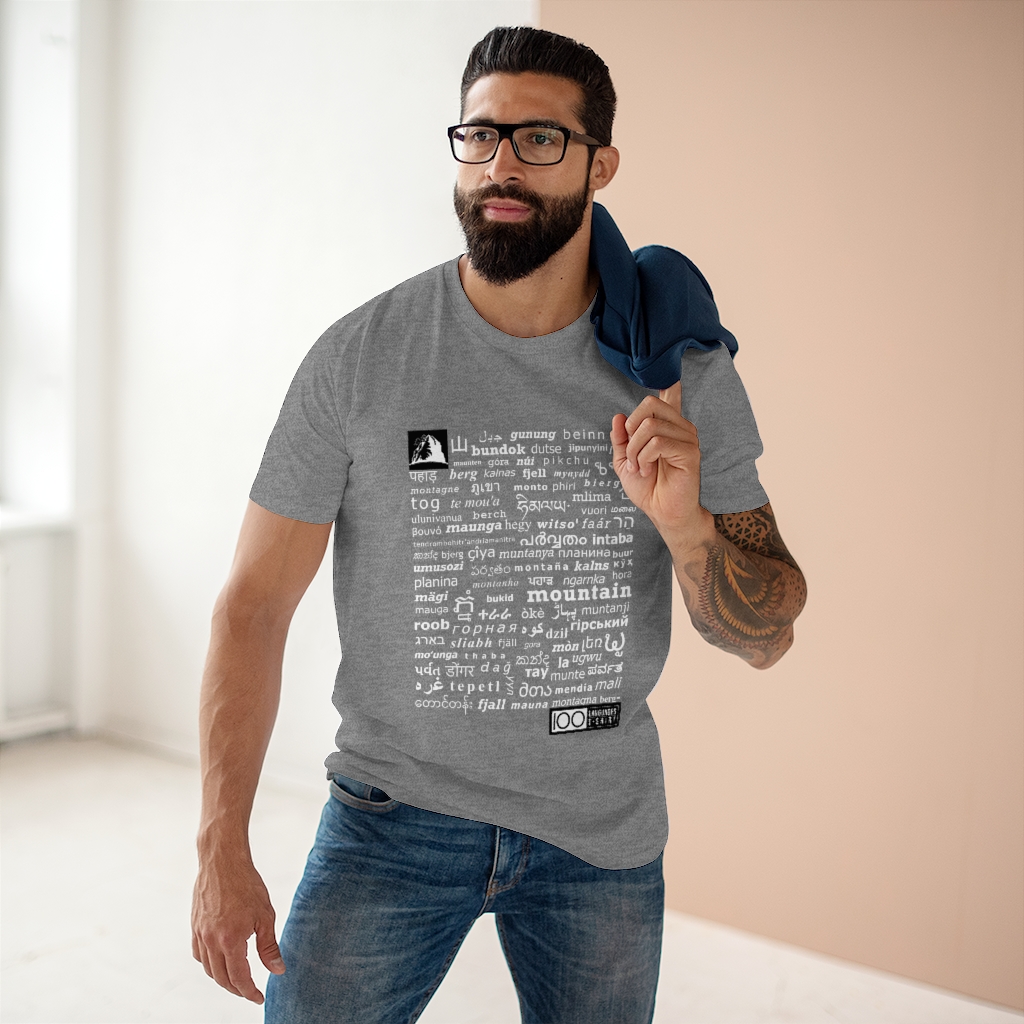Men's Mountain Tee - white print - Image 15
