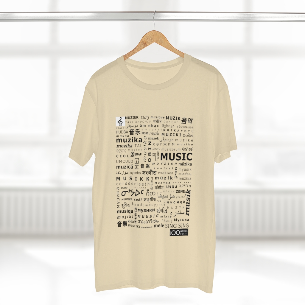Men's Music Tee - black print - Image 8