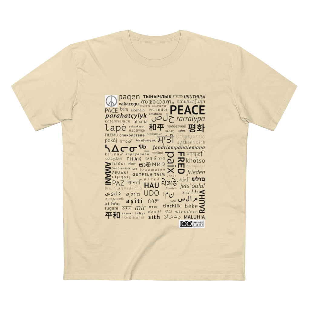 Men's Peace Tee - black print - Image 7