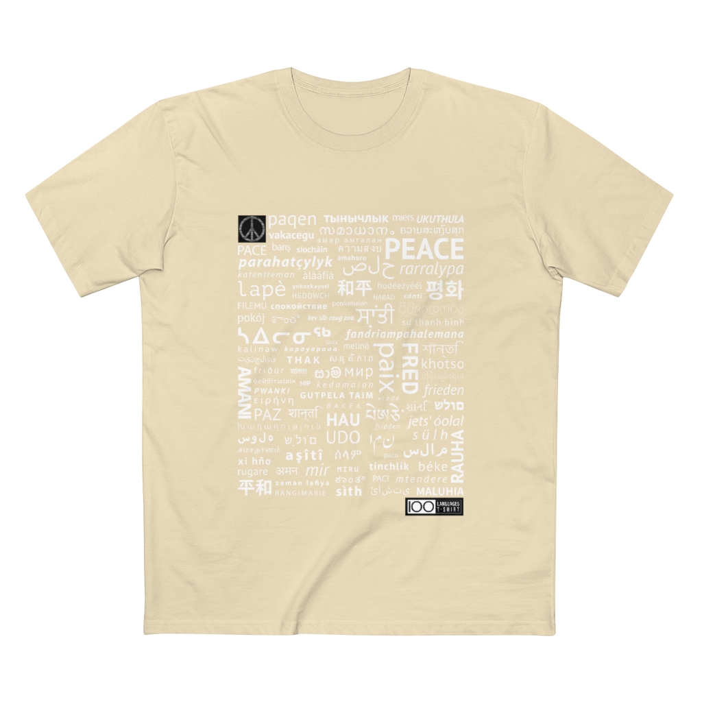 Men's Peace Tee - white print - Image 7
