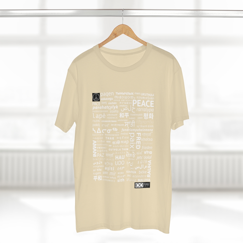 Men's Peace Tee - white print - Image 8
