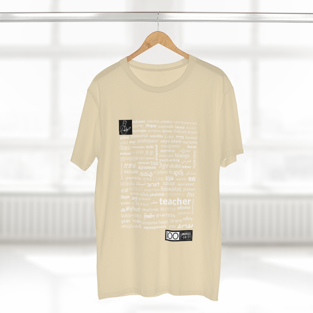 Men's Teacher Tee - white print - Image 8