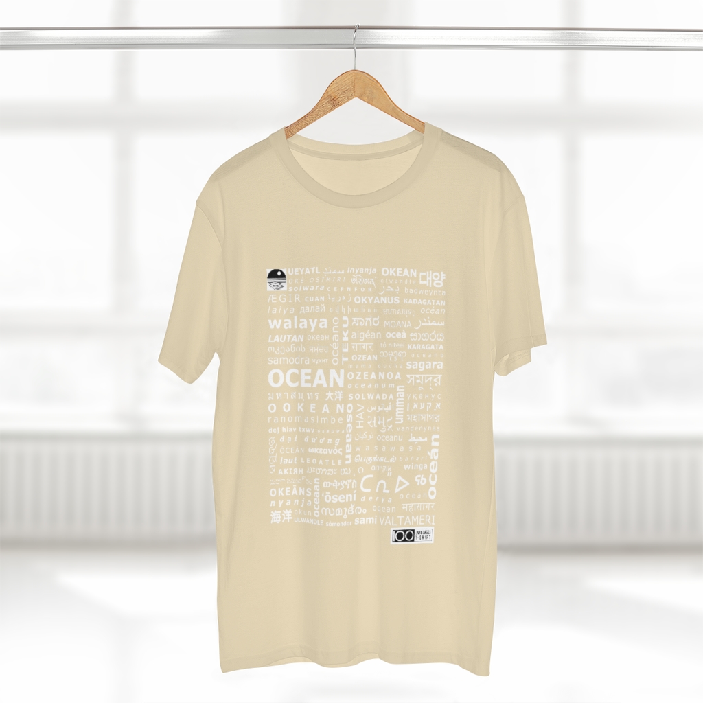 Men's Ocean Tee - white print - Image 11