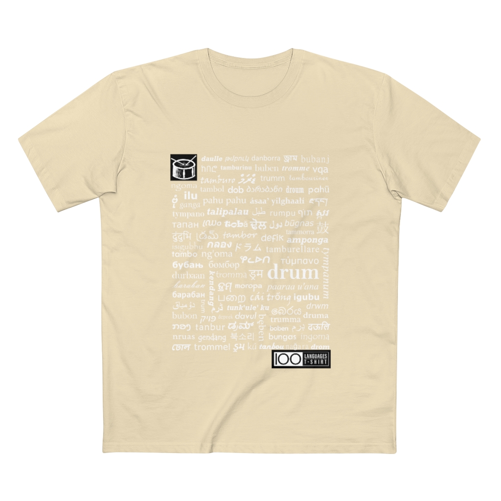 Men's Drum Tee - white print - Image 7