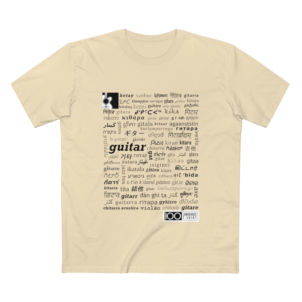 Men's Guitar Tee - black print - Image 7