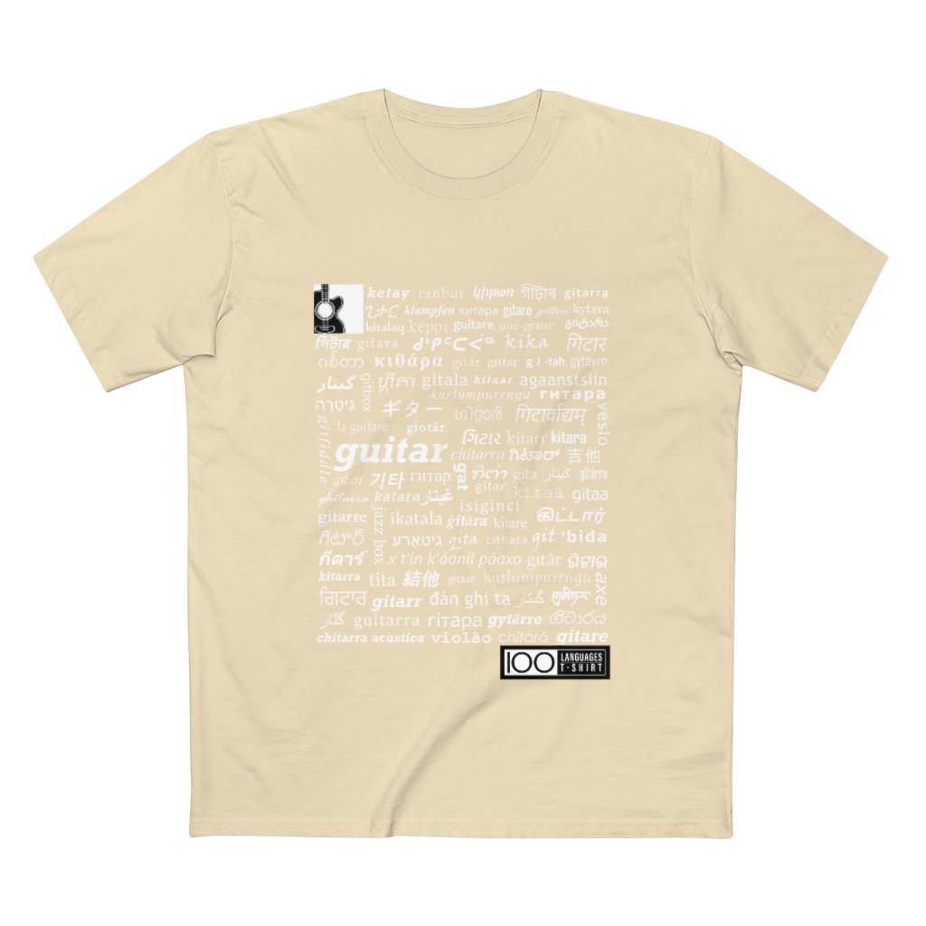 Men's Guitar Tee - white print - Image 7