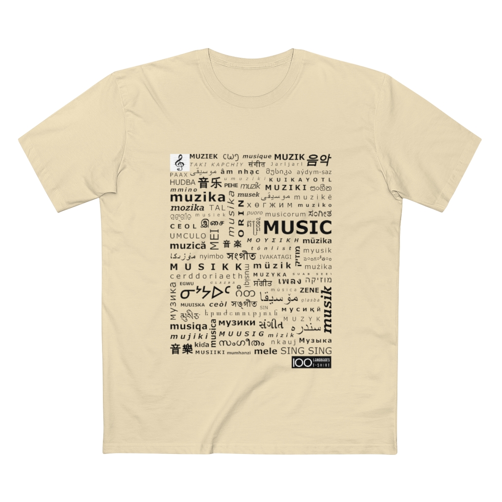 Men's Music Tee - black print - Image 7