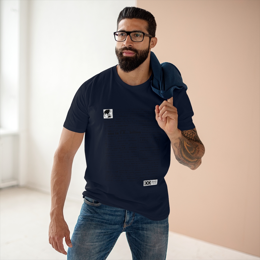 Men's One in 7.8... Billion Tee - black print - Image 21
