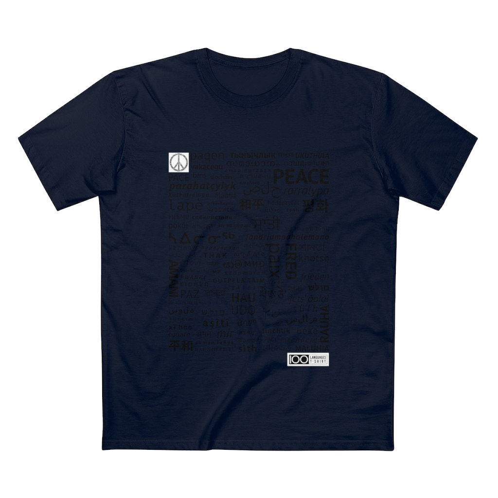 Men's Peace Tee - black print - Image 19
