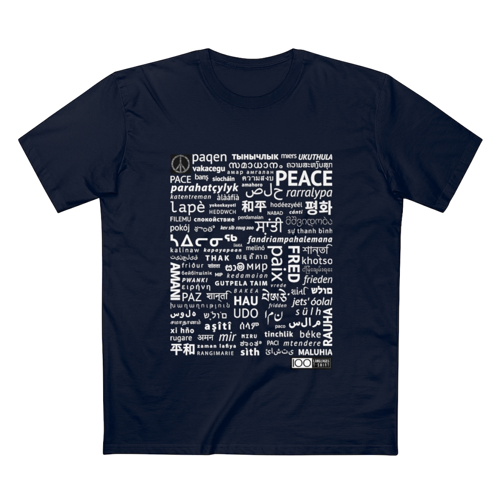 Men's Peace Tee - white print - Image 19