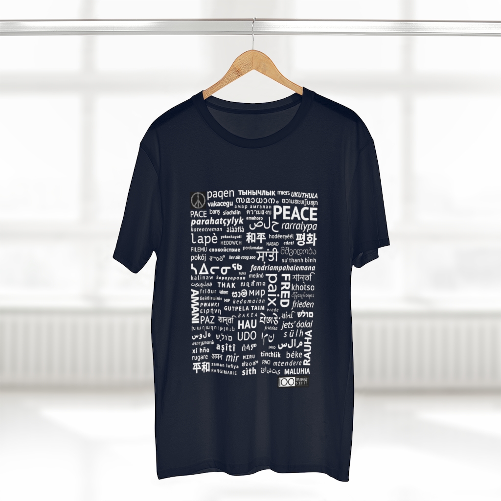 Men's Peace Tee - white print - Image 20