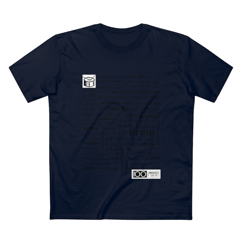 Men's Drum Tee - black print - Image 19
