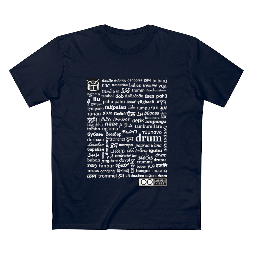 Men's Drum Tee - white print - Image 19
