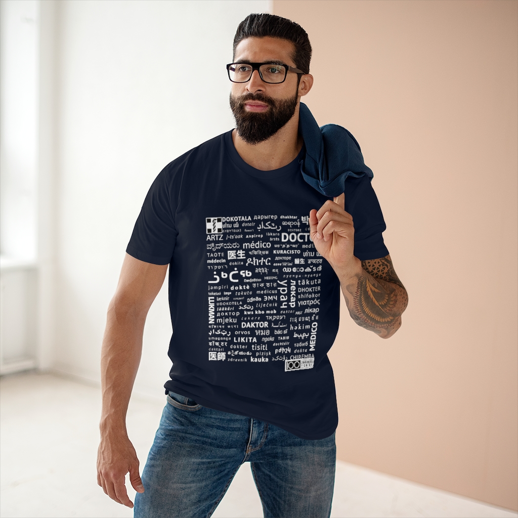 Men's Doctor Tee - white print - Image 21