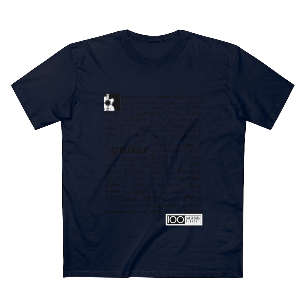 Men's Guitar Tee - black print - Image 19