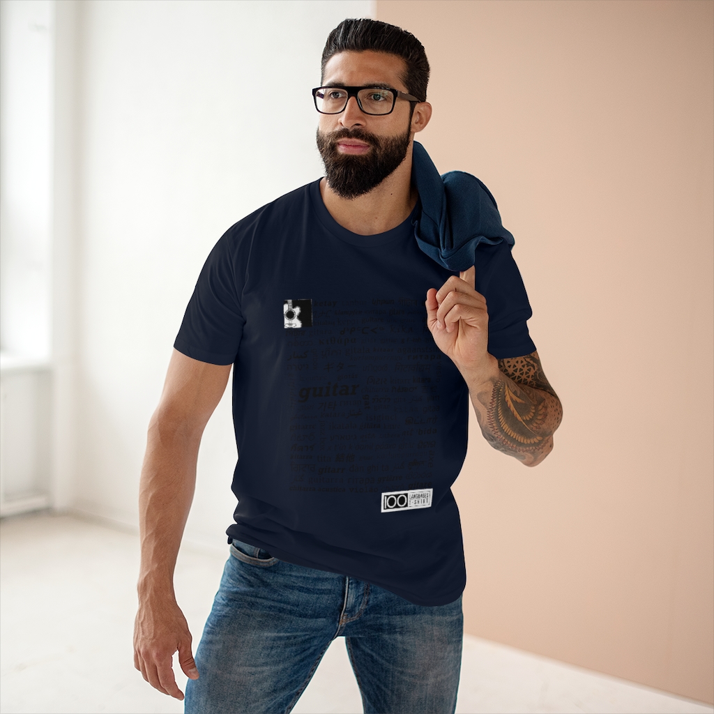 Men's Guitar Tee - black print - Image 21