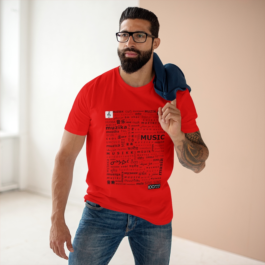 Men's Music Tee - black print - Image 6