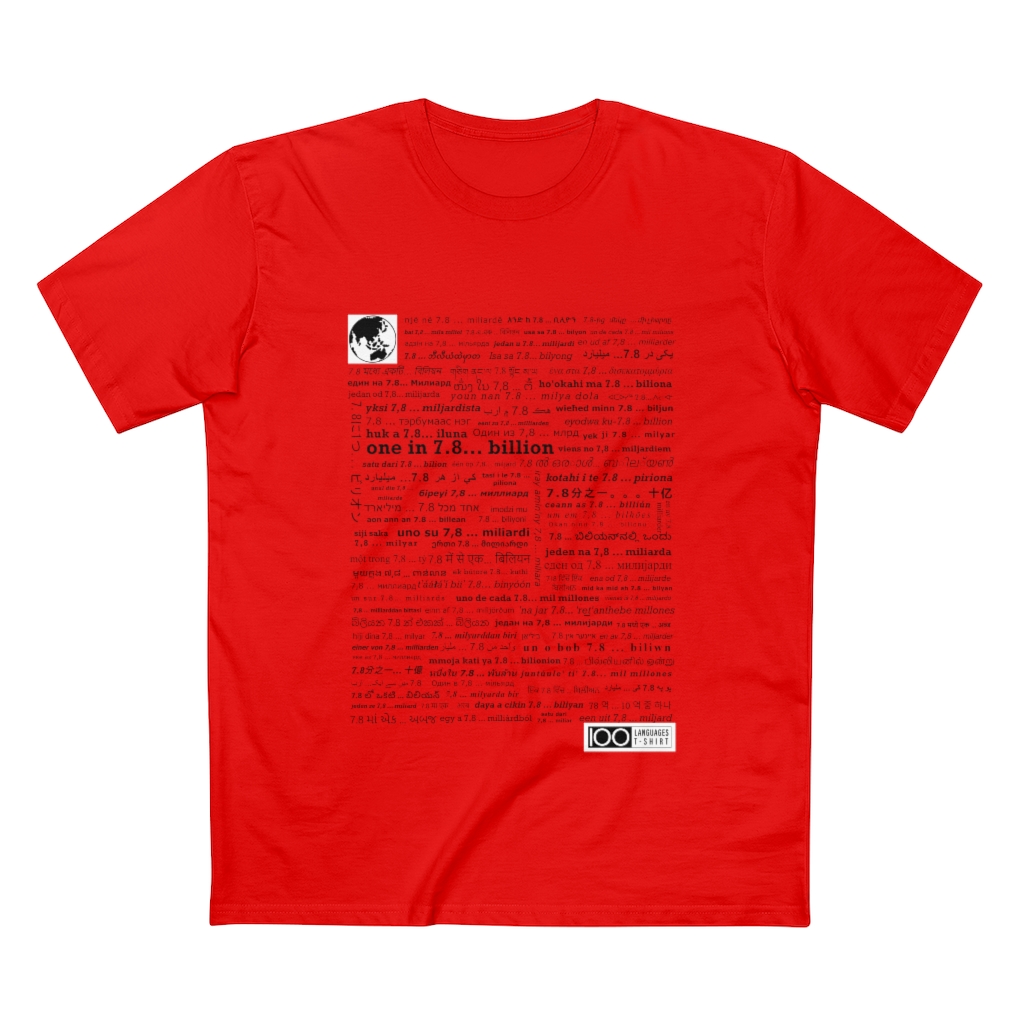 Men's One in 7.8... Billion Tee - black print - Image 4