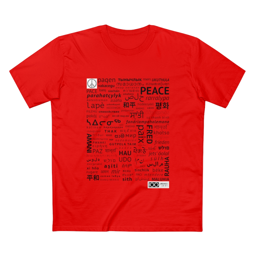 Men's Peace Tee - black print - Image 4