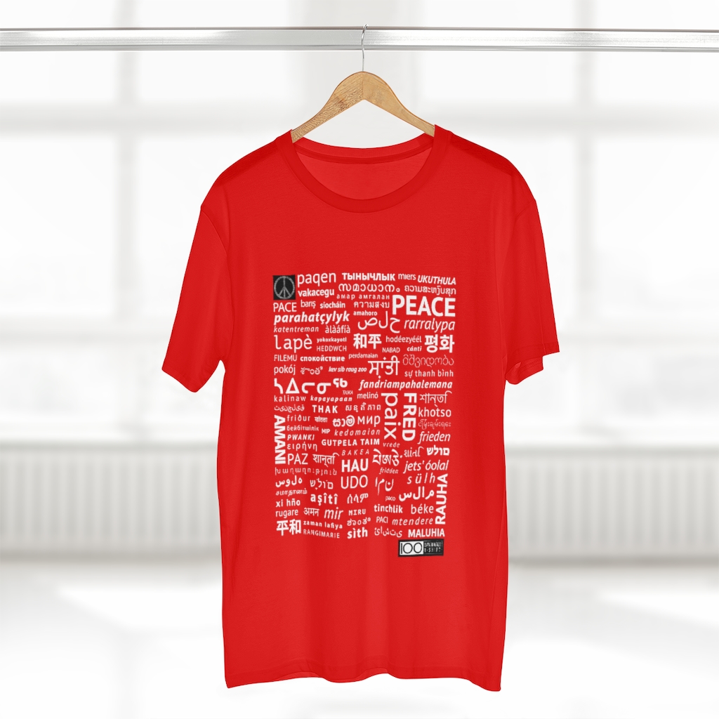Men's Peace Tee - white print - Image 5