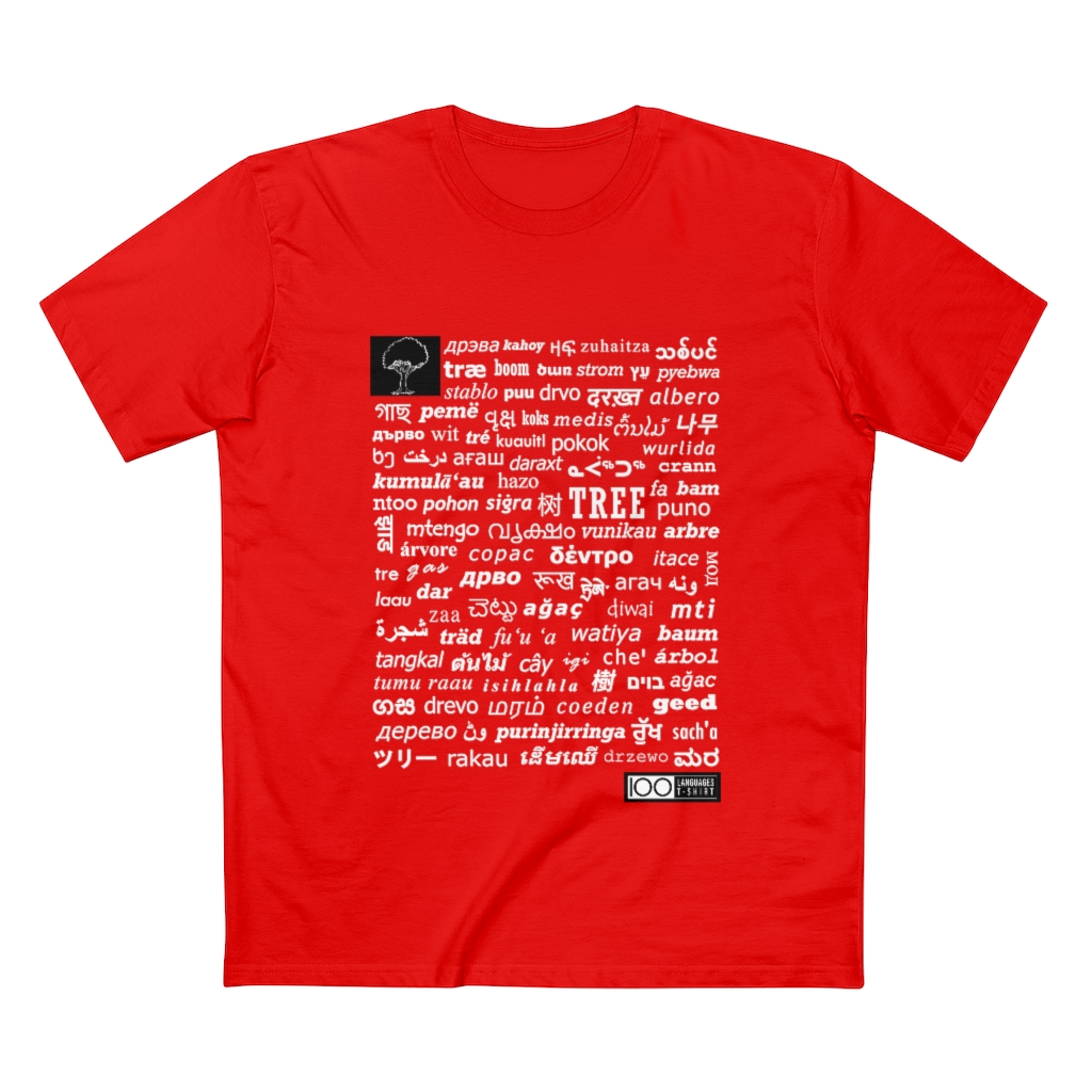Men's Tree Tee - white print - Image 4