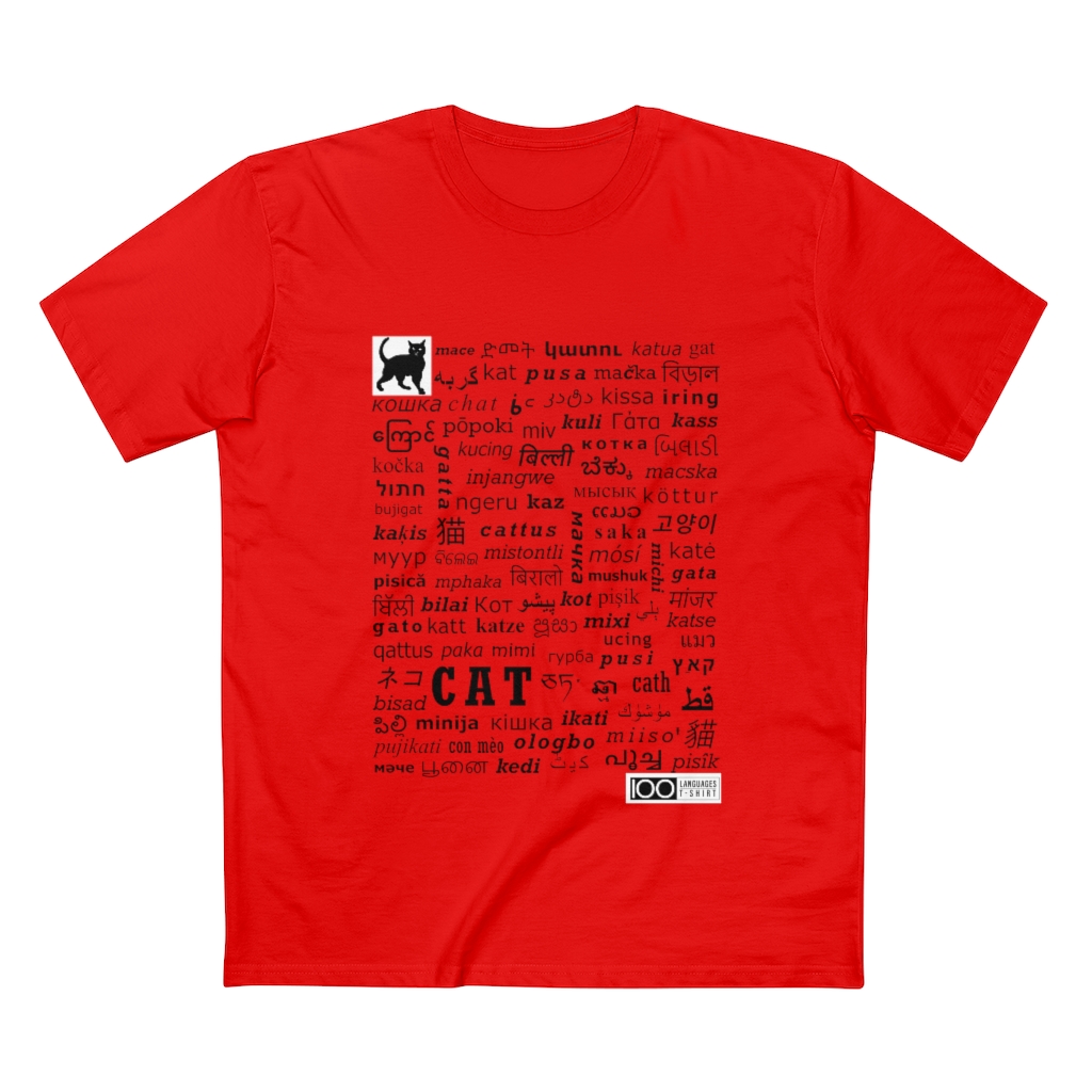Men's Cat Tee - black print - Image 7